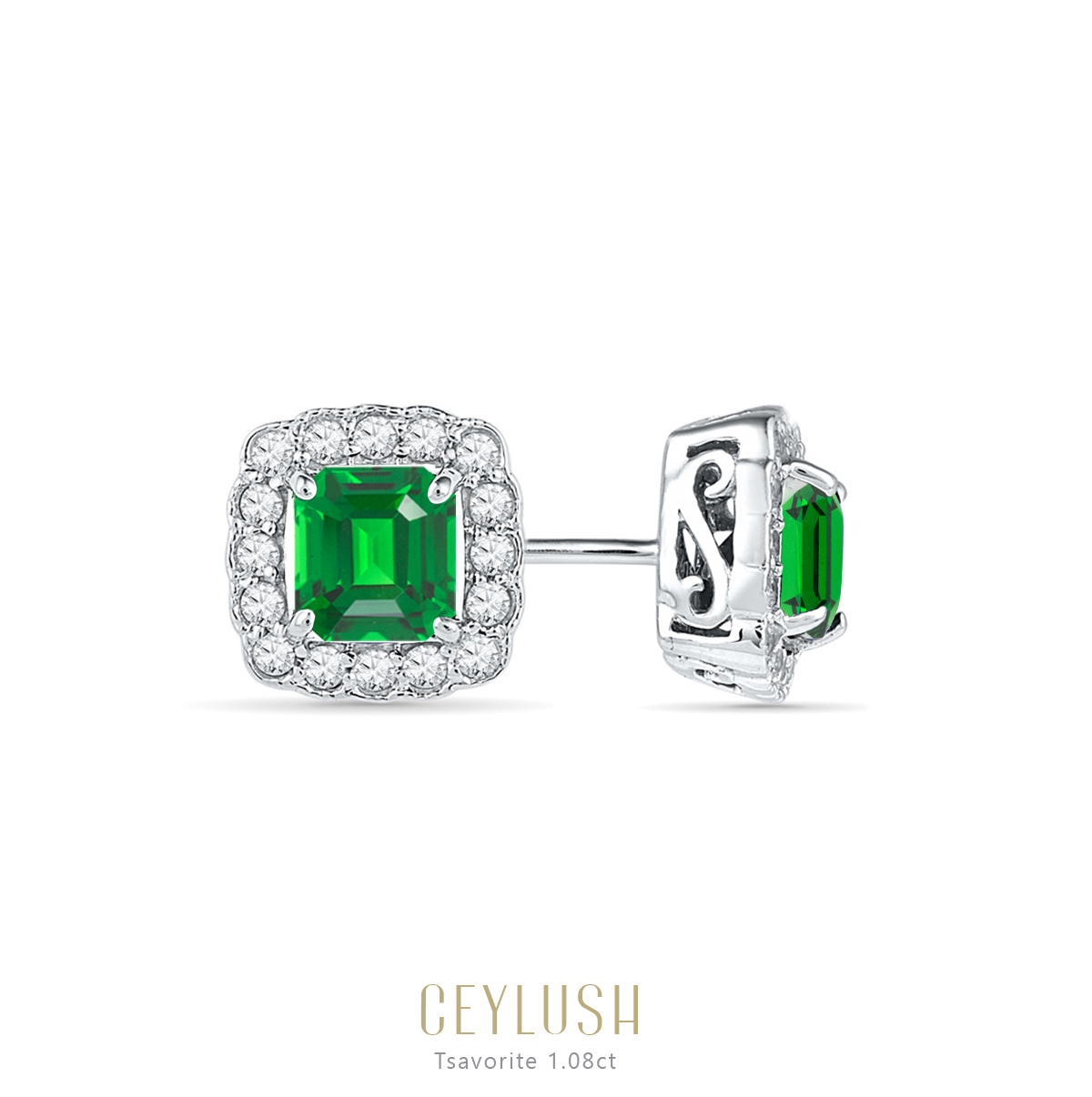 Tsavorite Earing